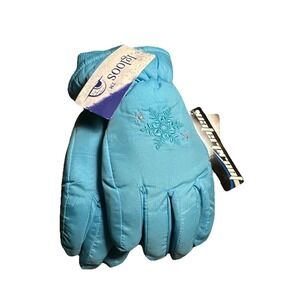 Igloos | NWT Womens Size L/XL Blue Embroidered Snowflake Thinsulate Gloves